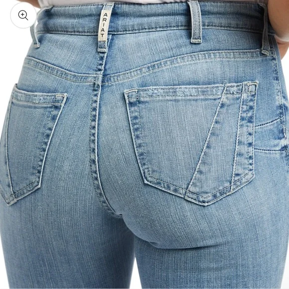 Ariat REAL Flare Leg Bootcut Western Cowgirl Denim Jeans Women's Size 33 Short - Picture 3 of 16